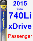 Passenger Wiper Blade for 2015 BMW 740Li xDrive - Hybrid