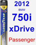 Passenger Wiper Blade for 2012 BMW 750i xDrive - Hybrid