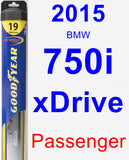 Passenger Wiper Blade for 2015 BMW 750i xDrive - Hybrid