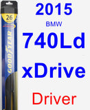 Driver Wiper Blade for 2015 BMW 740Ld xDrive - Hybrid