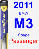 Passenger Wiper Blade for 2011 BMW M3 - Hybrid