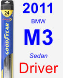 Driver Wiper Blade for 2011 BMW M3 - Hybrid