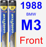 Front Wiper Blade Pack for 1988 BMW M3 - Hybrid