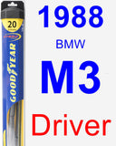 Driver Wiper Blade for 1988 BMW M3 - Hybrid