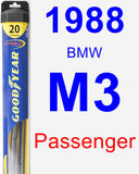Passenger Wiper Blade for 1988 BMW M3 - Hybrid