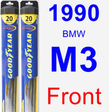 Front Wiper Blade Pack for 1990 BMW M3 - Hybrid