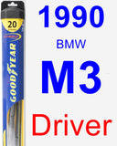 Driver Wiper Blade for 1990 BMW M3 - Hybrid