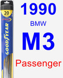 Passenger Wiper Blade for 1990 BMW M3 - Hybrid