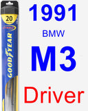 Driver Wiper Blade for 1991 BMW M3 - Hybrid
