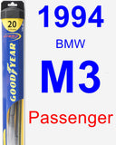 Passenger Wiper Blade for 1994 BMW M3 - Hybrid
