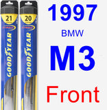 Front Wiper Blade Pack for 1997 BMW M3 - Hybrid