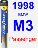 Passenger Wiper Blade for 1998 BMW M3 - Hybrid