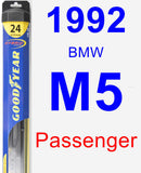 Passenger Wiper Blade for 1992 BMW M5 - Hybrid