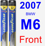 Front Wiper Blade Pack for 2007 BMW M6 - Hybrid