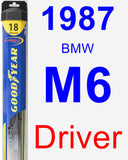 Driver Wiper Blade for 1987 BMW M6 - Hybrid