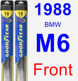 Front Wiper Blade Pack for 1988 BMW M6 - Hybrid