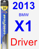 Driver Wiper Blade for 2013 BMW X1 - Hybrid