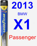 Passenger Wiper Blade for 2013 BMW X1 - Hybrid
