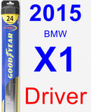 Driver Wiper Blade for 2015 BMW X1 - Hybrid