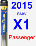 Passenger Wiper Blade for 2015 BMW X1 - Hybrid