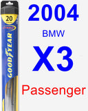 Passenger Wiper Blade for 2004 BMW X3 - Hybrid