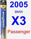 Passenger Wiper Blade for 2005 BMW X3 - Hybrid
