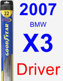 Driver Wiper Blade for 2007 BMW X3 - Hybrid
