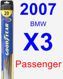 Passenger Wiper Blade for 2007 BMW X3 - Hybrid