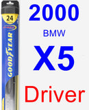 Driver Wiper Blade for 2000 BMW X5 - Hybrid