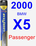Passenger Wiper Blade for 2000 BMW X5 - Hybrid