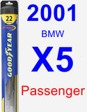Passenger Wiper Blade for 2001 BMW X5 - Hybrid