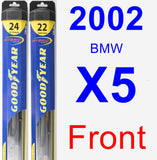Front Wiper Blade Pack for 2002 BMW X5 - Hybrid