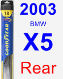 Rear Wiper Blade for 2003 BMW X5 - Hybrid