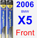 Front Wiper Blade Pack for 2006 BMW X5 - Hybrid