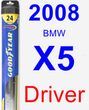 Driver Wiper Blade for 2008 BMW X5 - Hybrid