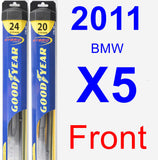 Front Wiper Blade Pack for 2011 BMW X5 - Hybrid