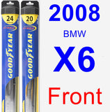 Front Wiper Blade Pack for 2008 BMW X6 - Hybrid