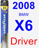 Driver Wiper Blade for 2008 BMW X6 - Hybrid