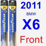 Front Wiper Blade Pack for 2011 BMW X6 - Hybrid