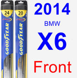 Front Wiper Blade Pack for 2014 BMW X6 - Hybrid