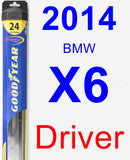 Driver Wiper Blade for 2014 BMW X6 - Hybrid