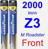 Front Wiper Blade Pack for 2000 BMW Z3 - Hybrid