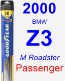 Passenger Wiper Blade for 2000 BMW Z3 - Hybrid