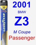 Passenger Wiper Blade for 2001 BMW Z3 - Hybrid