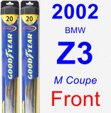 Front Wiper Blade Pack for 2002 BMW Z3 - Hybrid