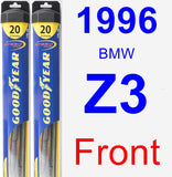Front Wiper Blade Pack for 1996 BMW Z3 - Hybrid