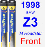 Front Wiper Blade Pack for 1998 BMW Z3 - Hybrid