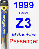 Passenger Wiper Blade for 1999 BMW Z3 - Hybrid
