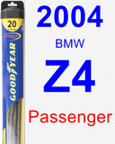 Passenger Wiper Blade for 2004 BMW Z4 - Hybrid