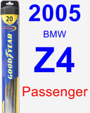 Passenger Wiper Blade for 2005 BMW Z4 - Hybrid